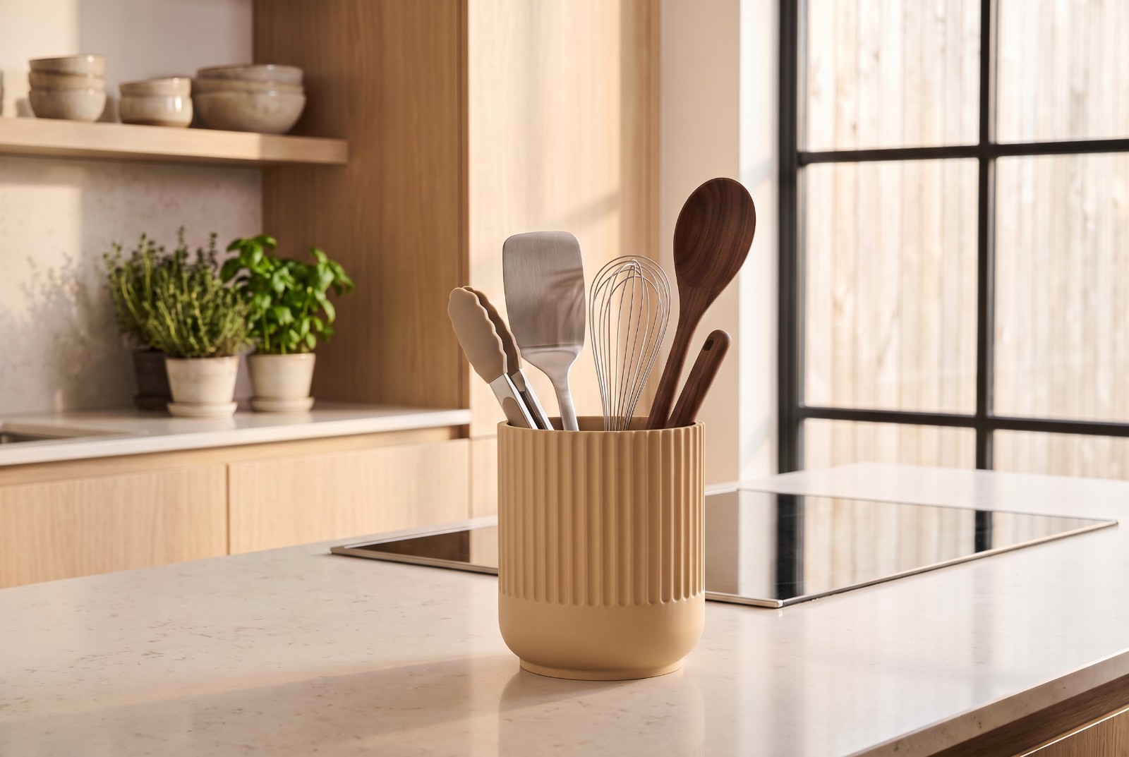 Porta Utensili da Cucina Moderno – Portamestoli Posate Mestoli Design 3D, vista 12
