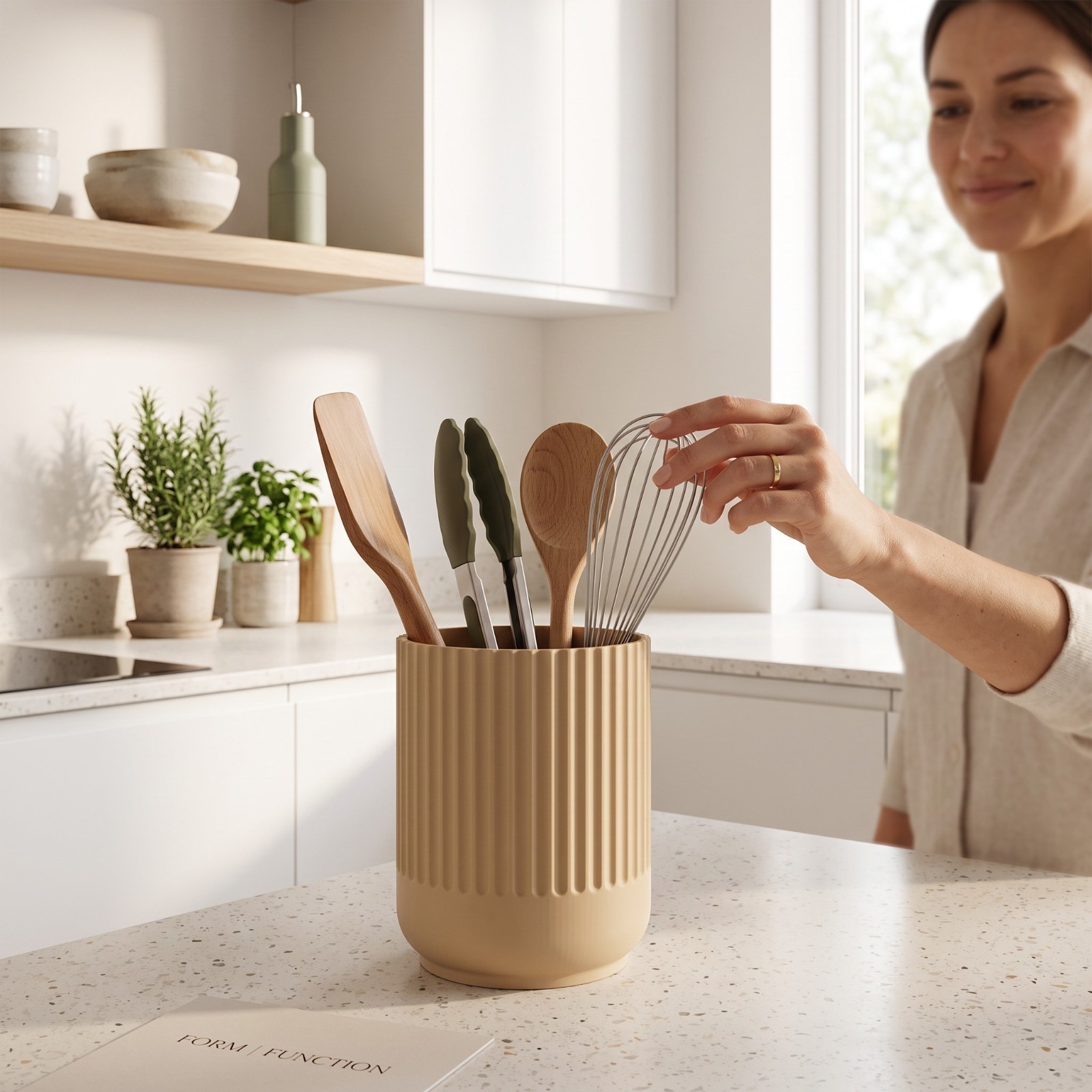 Porta Utensili da Cucina Moderno – Portamestoli Posate Mestoli Design 3D, vista 13