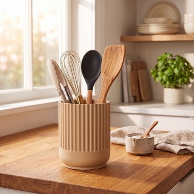 Porta Utensili da Cucina Moderno – Portamestoli Posate Mestoli Design 3D, vista 18