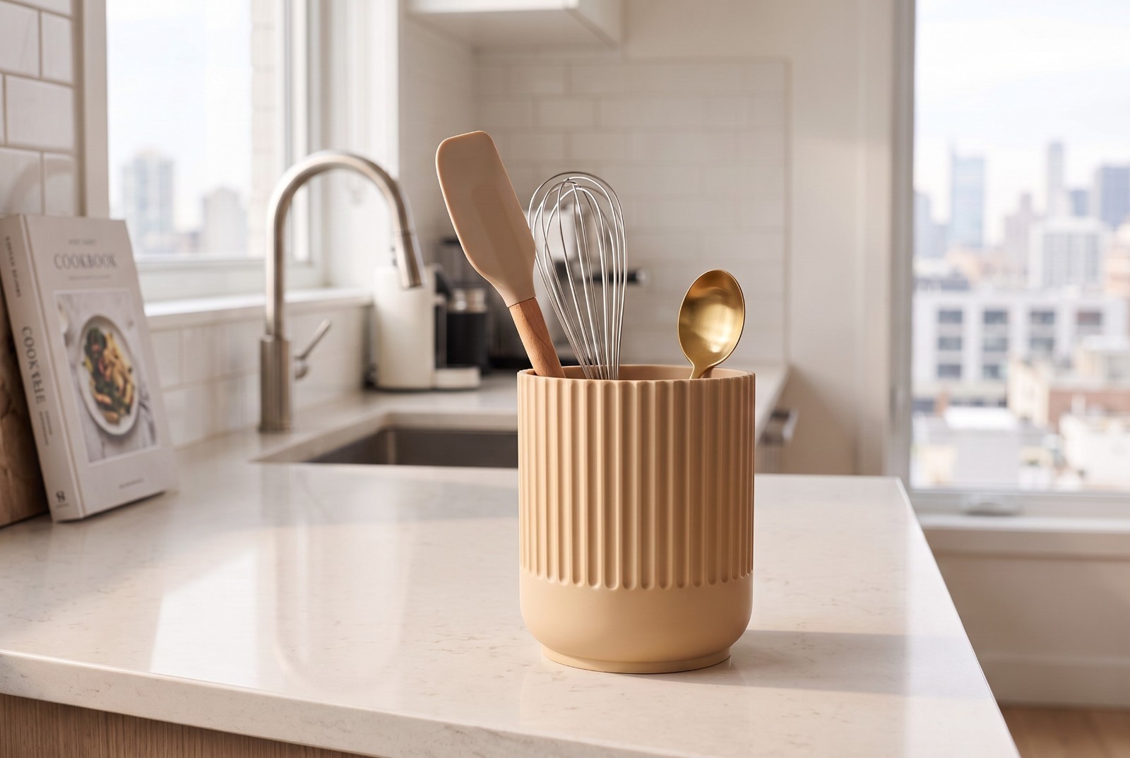 Porta Utensili da Cucina Moderno – Portamestoli Posate Mestoli Design 3D, vista 10