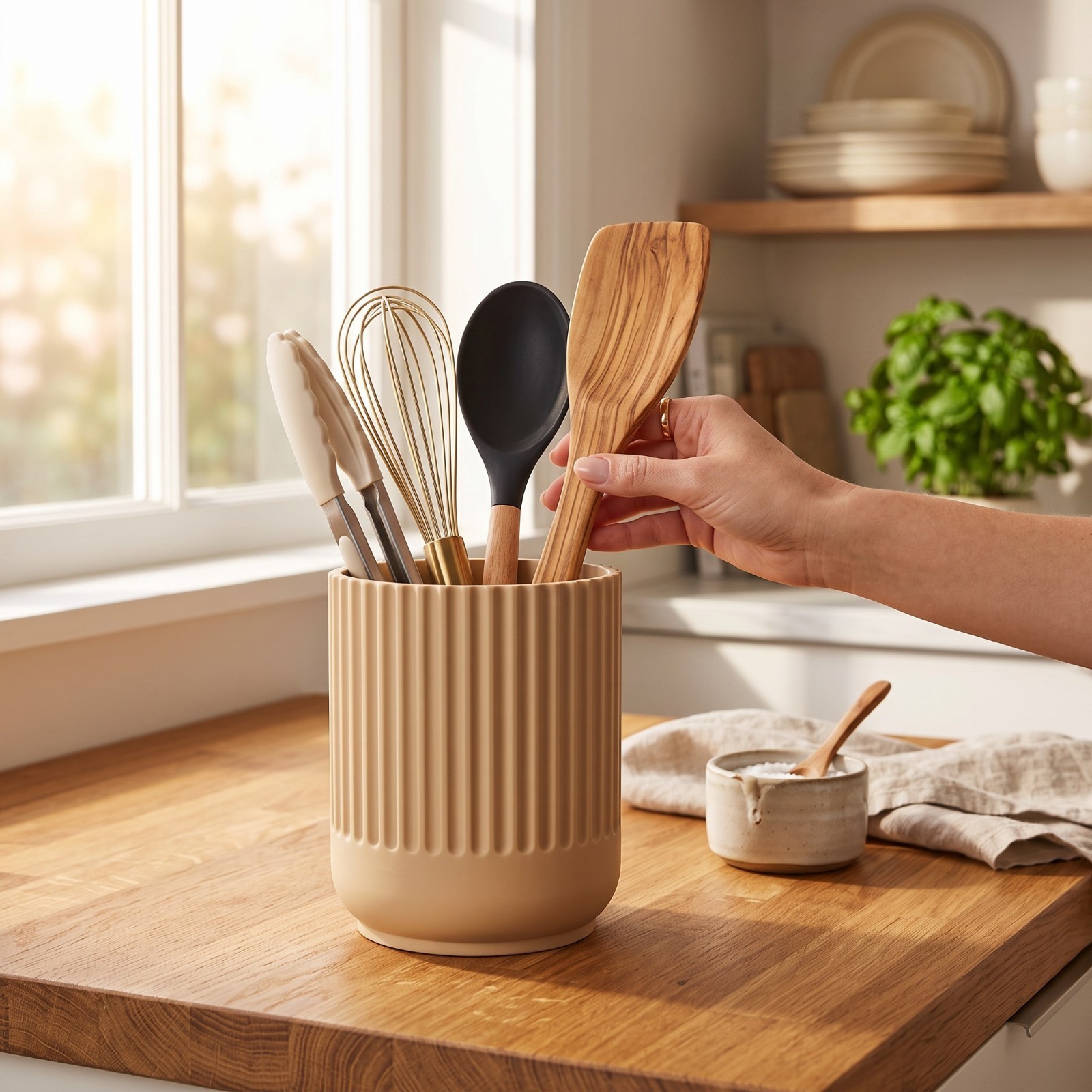 Porta Utensili da Cucina Moderno – Portamestoli Posate Mestoli Design 3D, vista 17