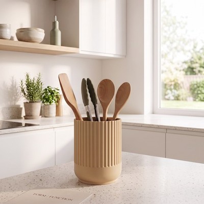Porta Utensili da Cucina Moderno – Portamestoli Posate Mestoli Design 3D, vista 14