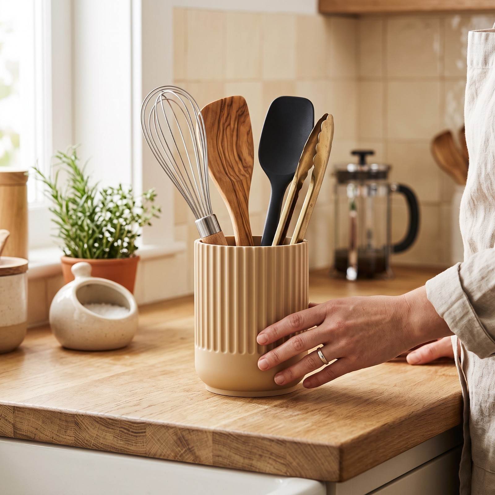 Porta Utensili da Cucina Moderno – Portamestoli Posate Mestoli Design 3D, vista 15