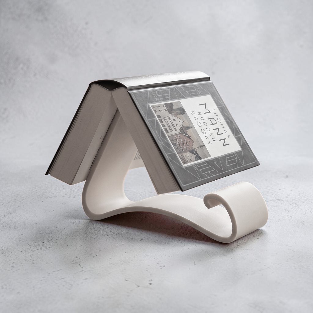 Supporto Leggio Porta Libro da Tavolo Design Moderno Lettura Libri Ricette Wavy, vista 8