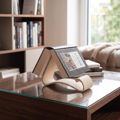 Supporto Leggio Porta Libro da Tavolo Design Moderno Lettura Libri Ricette Wavy, vista 3