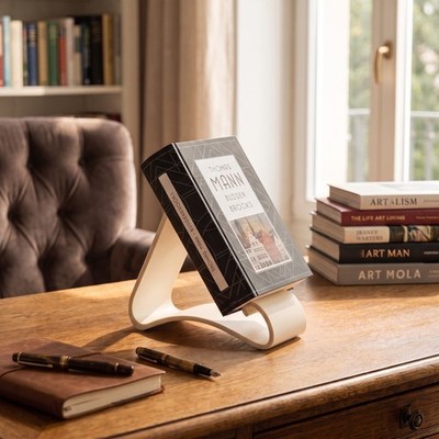Supporto Leggio Porta Libro da Tavolo Design Moderno Lettura Libri Ricette Wavy, vista 7