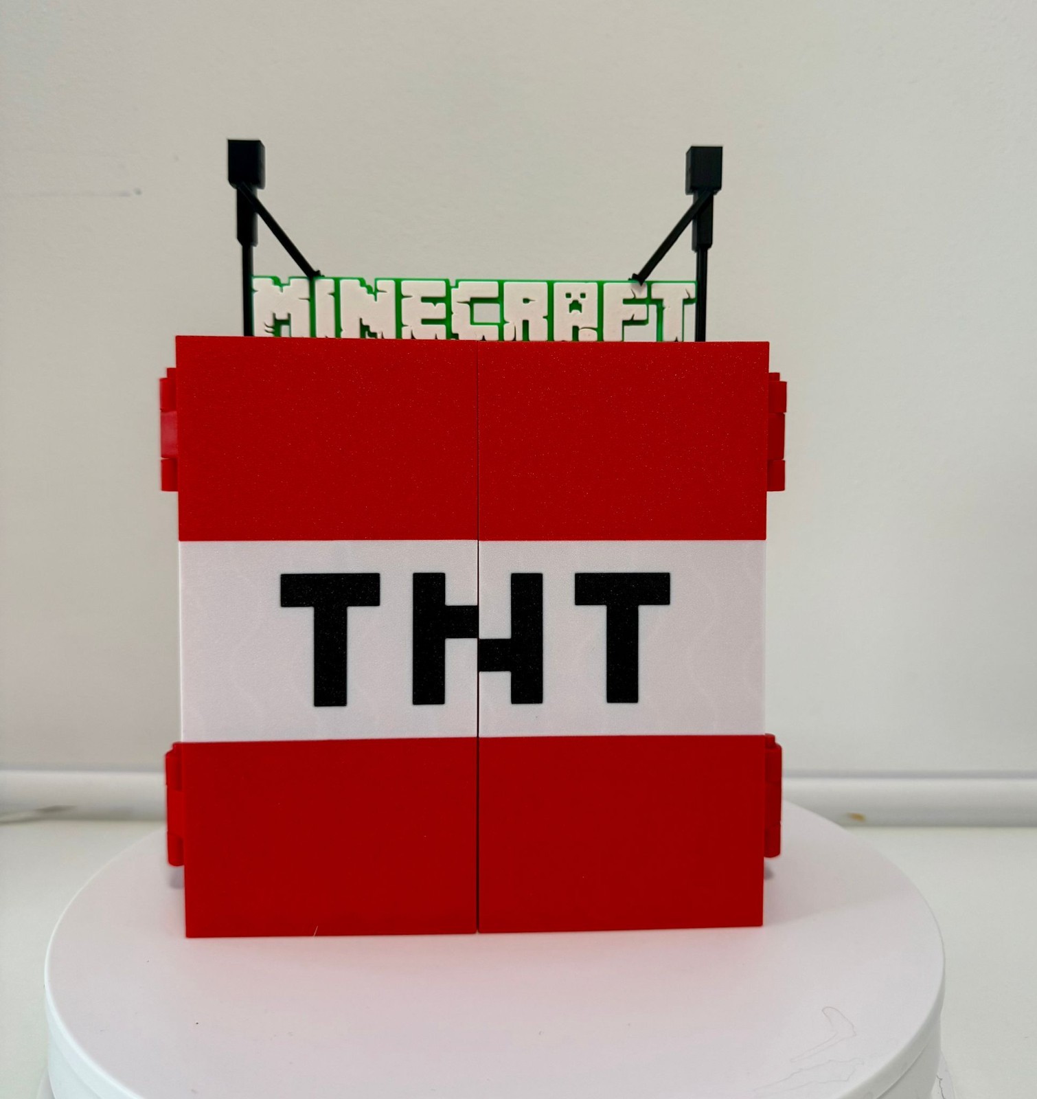 Espositore Minecraft TNT per Mini Figure | Porta Collezione 3D Apribile Display