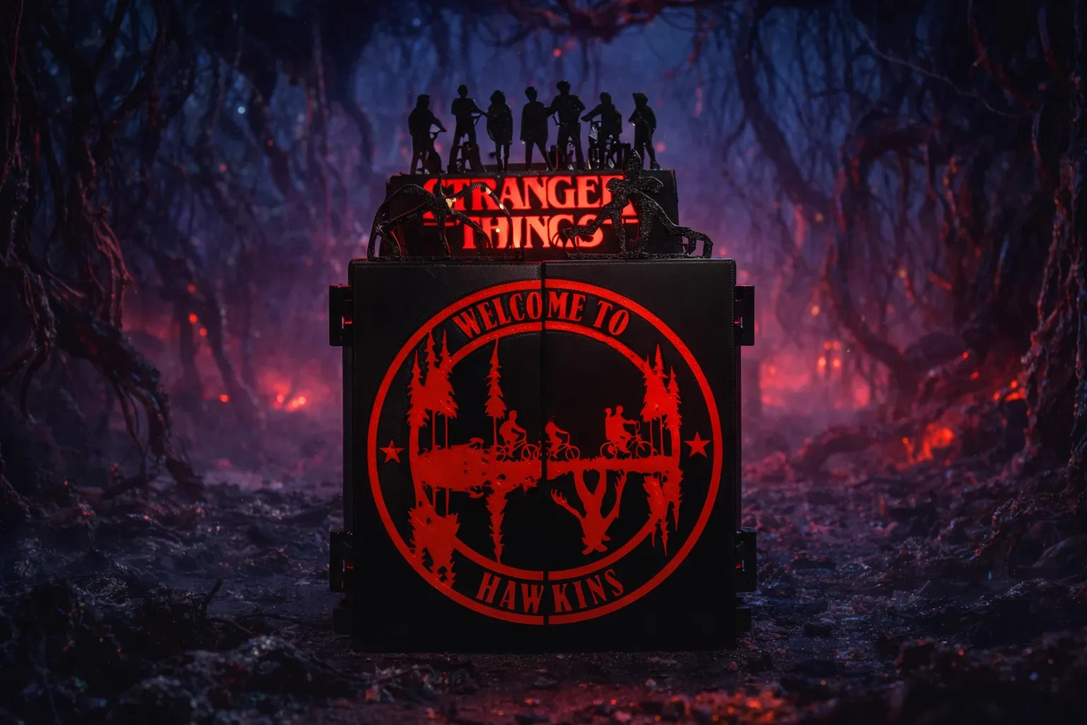 Espositore 3D Stranger Things per Funko Pop e Kinder Joy Collezione Chiudibile