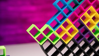 Gioco da tavola Tetris originale gioco vintage portatile edizione limitata, vista 5