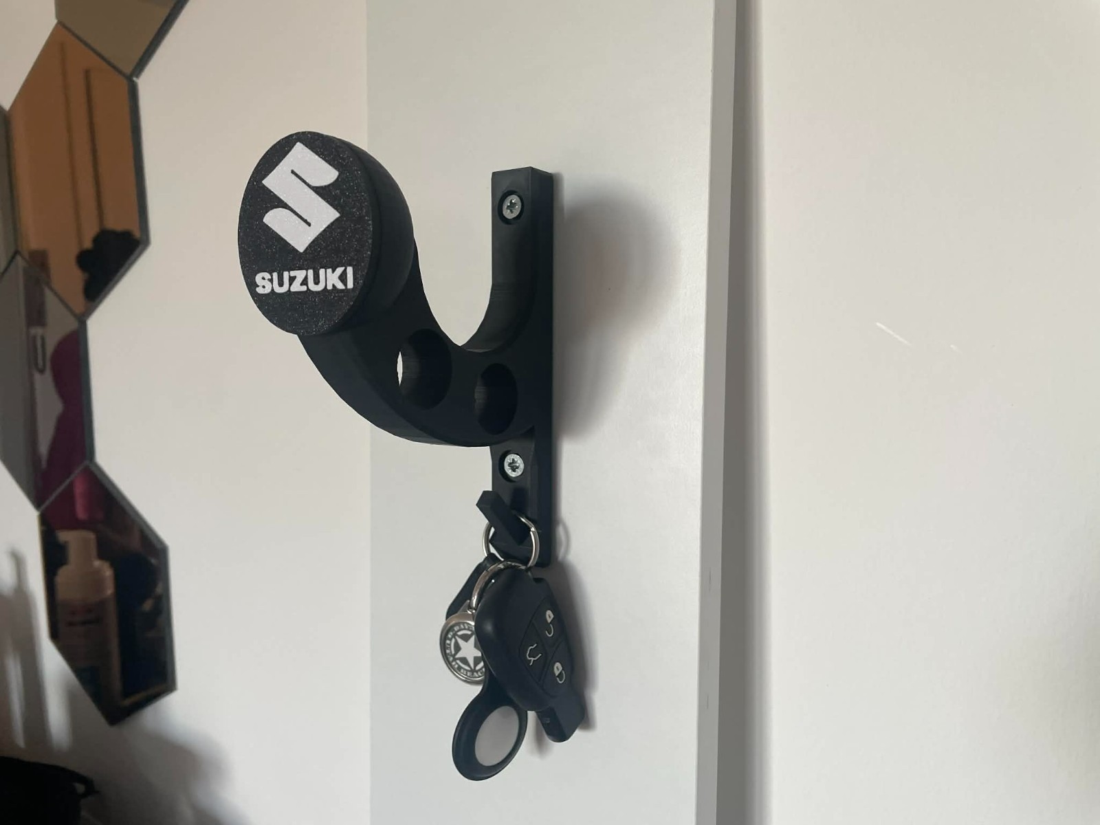 Porta Casco con Logo e Porta Chiavi  | Personalizzabile - Idea Regalo - NUOVO, vista 4