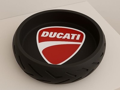 Svuota Tasche a forma di gomma con logo Ducati, vista 2