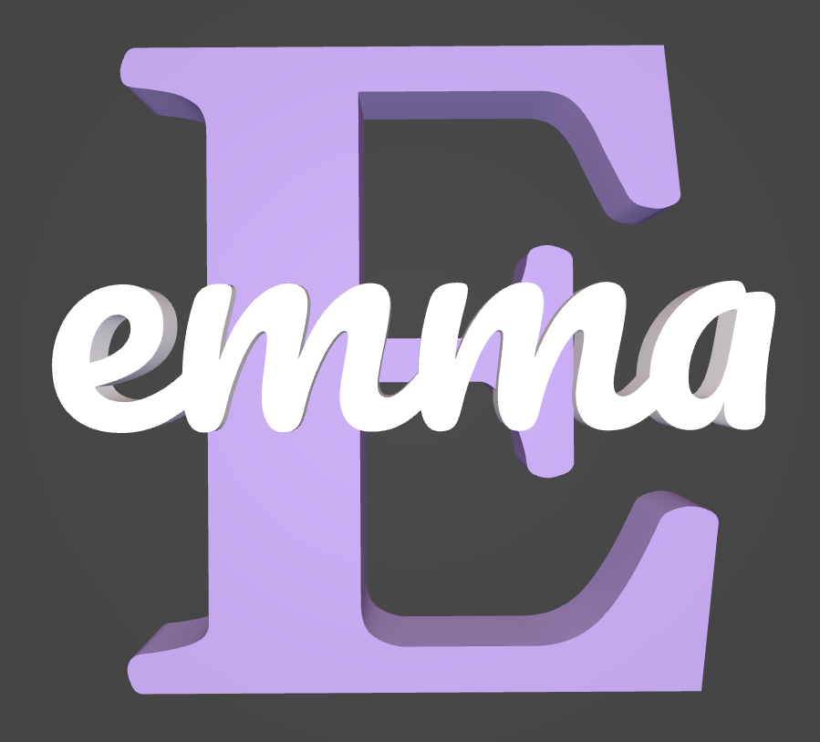 Lettera Iniziale 3D con Nome Personalizzato | Decorazione Cameretta, vista 3