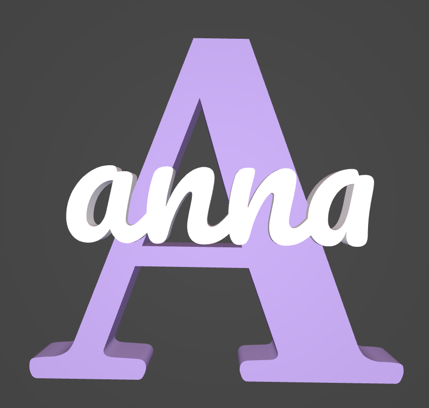 Lettera Iniziale 3D con Nome Personalizzato | Decorazione Cameretta