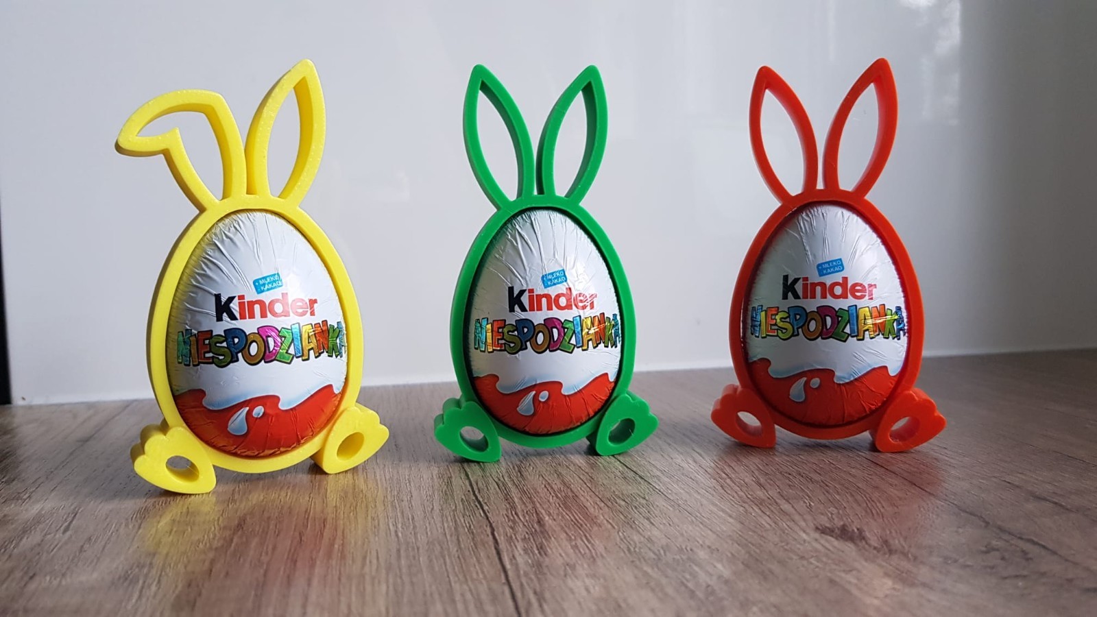 Porta Ovetto Pasquale Coniglio – Supporto Kinder Sorpresa – Stampa 3D - 3pz, vista 4