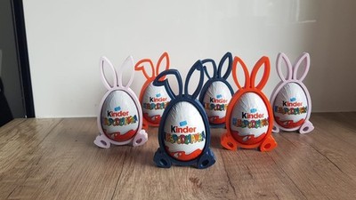 Porta Ovetto Pasquale Coniglio – Supporto Kinder Sorpresa – Stampa 3D - 3pz, vista 2