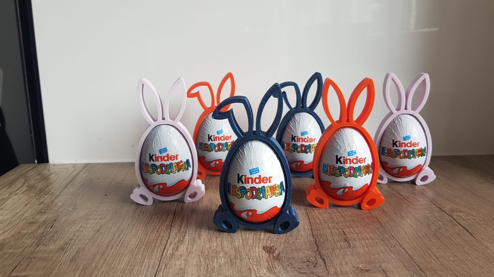 Porta Ovetto Pasquale Coniglio – Supporto Kinder Sorpresa – Stampa 3D - 3pz, vista 2