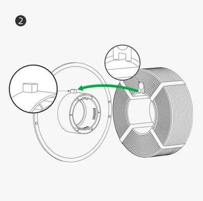 Bambu Lab  Reusable Spool Filament Spule PLA PETG HF ABS ASA, vista 3