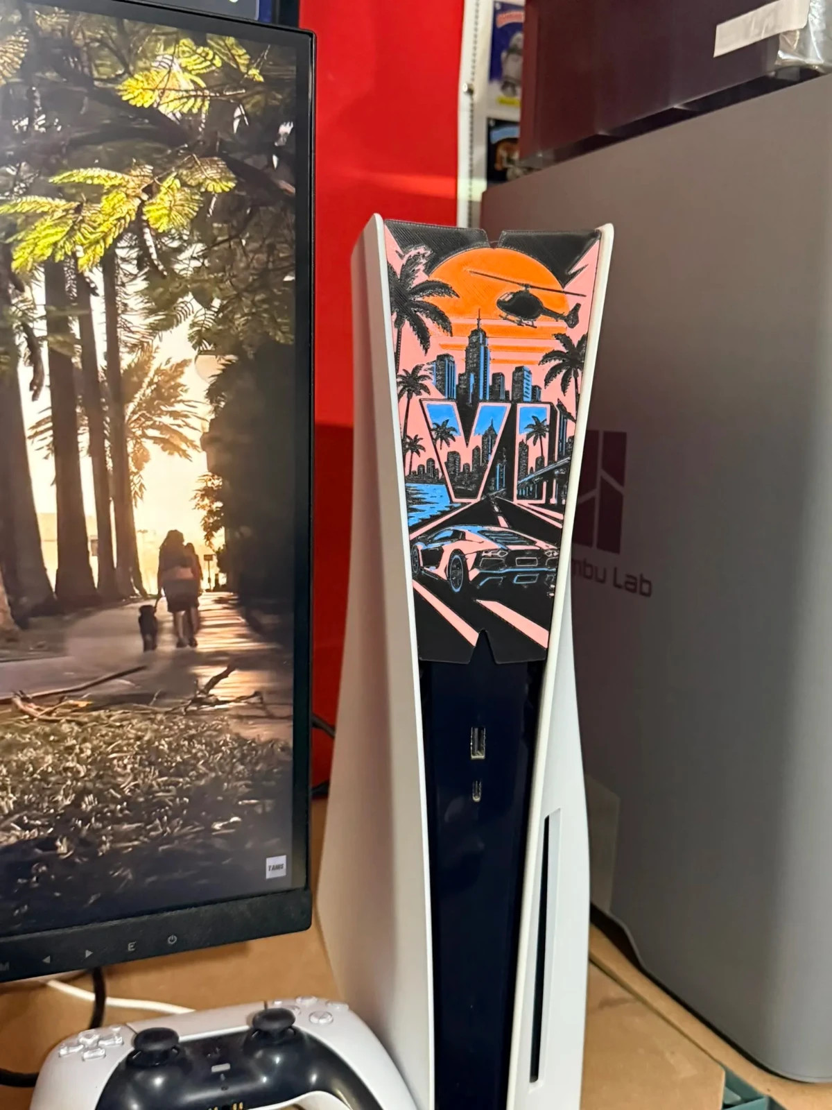 Cover Frontale PS5 Personalizzata Stile Miami Vice City – GTA VI PS5, vista 6