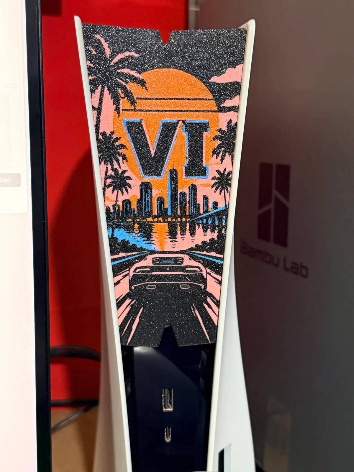Cover Frontale PS5 Personalizzata Stile Miami Vice City – GTA VI PS5, vista 4