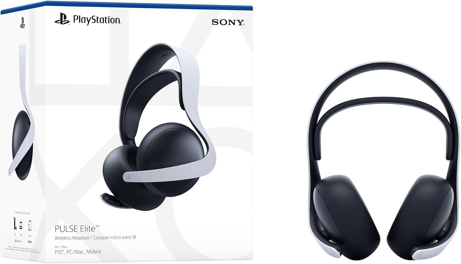 Cuffie Sony Wireless Pulse Elite PS4/PS5 White, vista 7