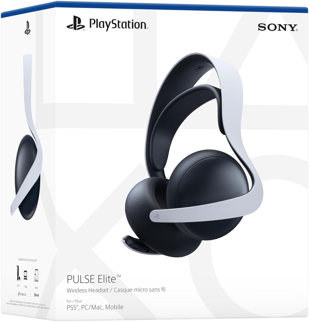 Cuffie Sony Wireless Pulse Elite PS4/PS5 White, vista 8
