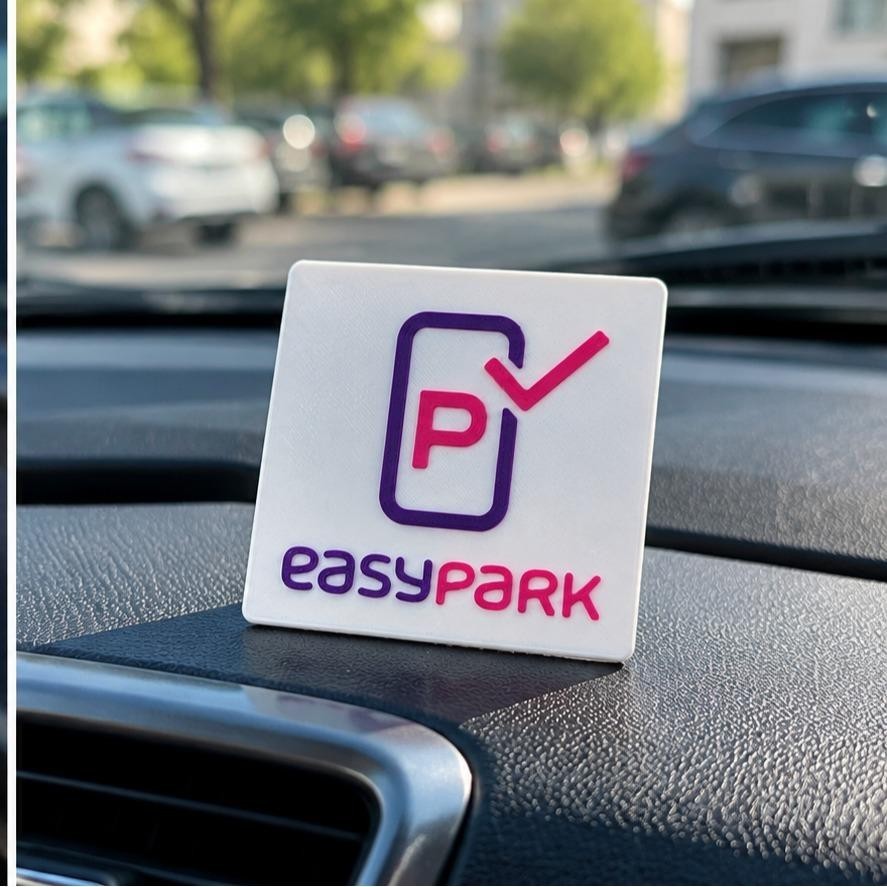 Cartello Parcheggio Sosta Effettuata con EasyPark – Stampa 3D per Auto