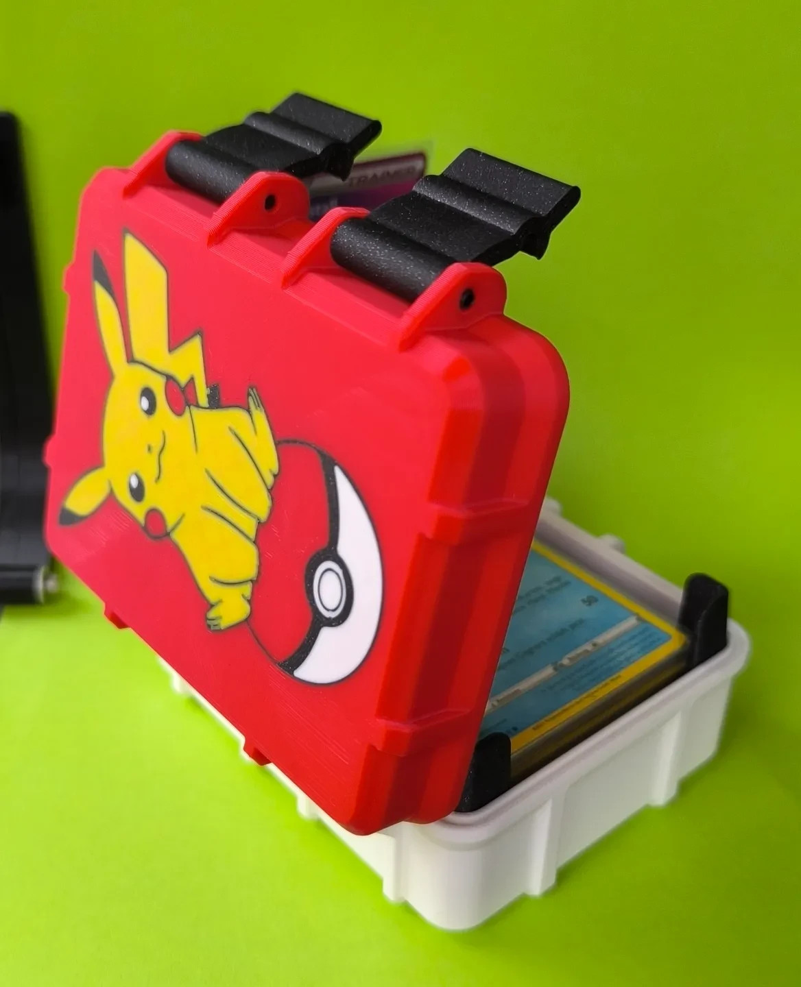 Portacarte Pokémon Pikachu Box Custodia Carte Collezionabili Stampa 3D, vista 2
