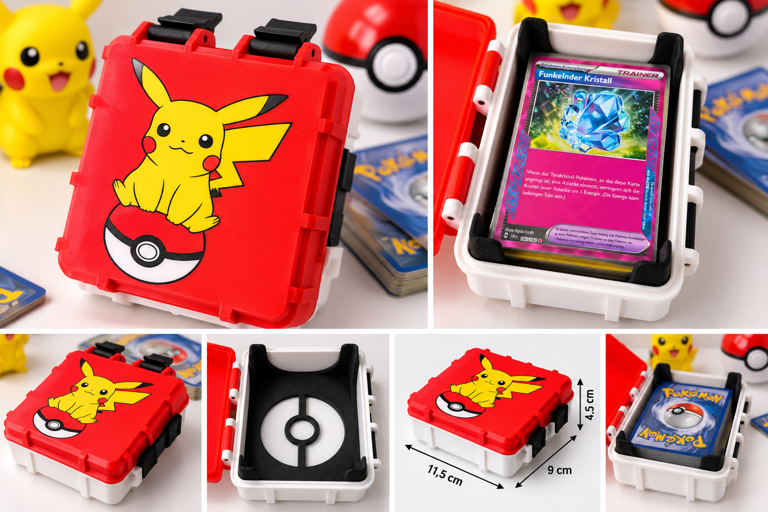Portacarte Pokémon Pikachu Box Custodia Carte Collezionabili Stampa 3D