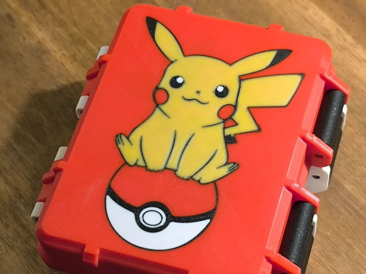 Portacarte Pokémon Pikachu Box Custodia Carte Collezionabili Stampa 3D, vista 5