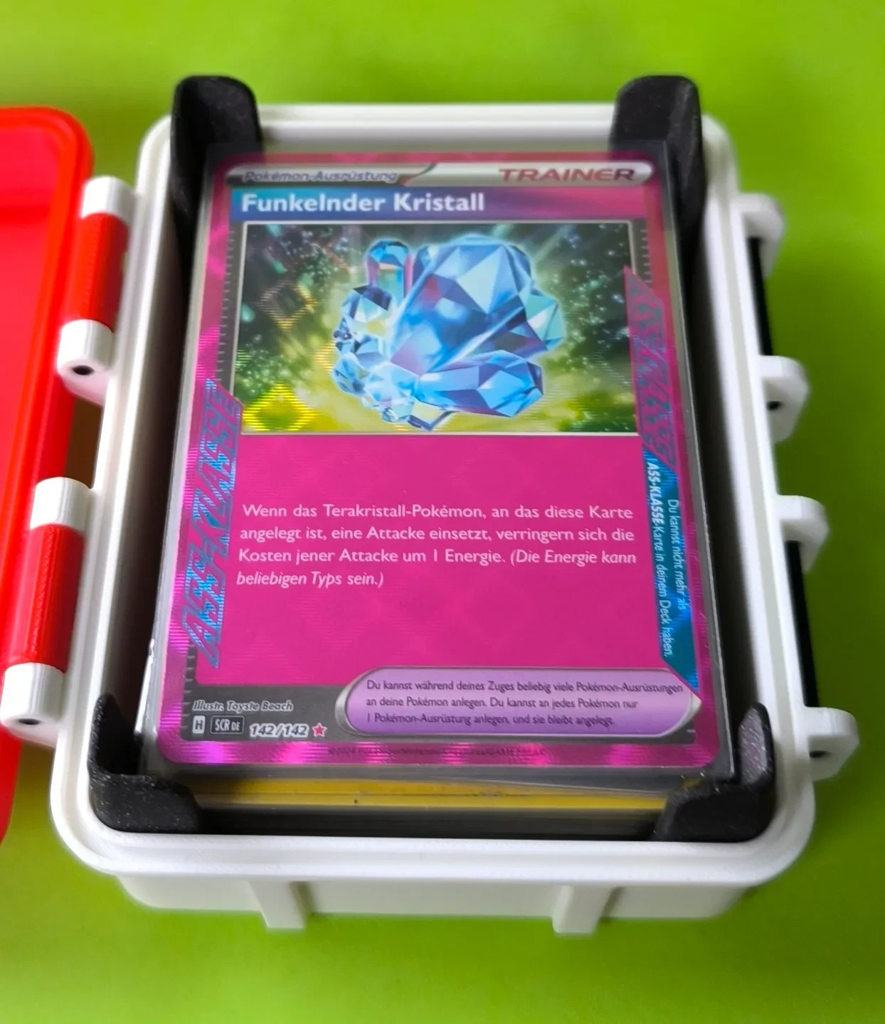 Portacarte Pokémon Pikachu Box Custodia Carte Collezionabili Stampa 3D, vista 3