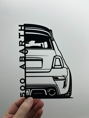 500 Abarth Wall Art Stampa 3D Decorazione Garage Officina Auto Sportiva