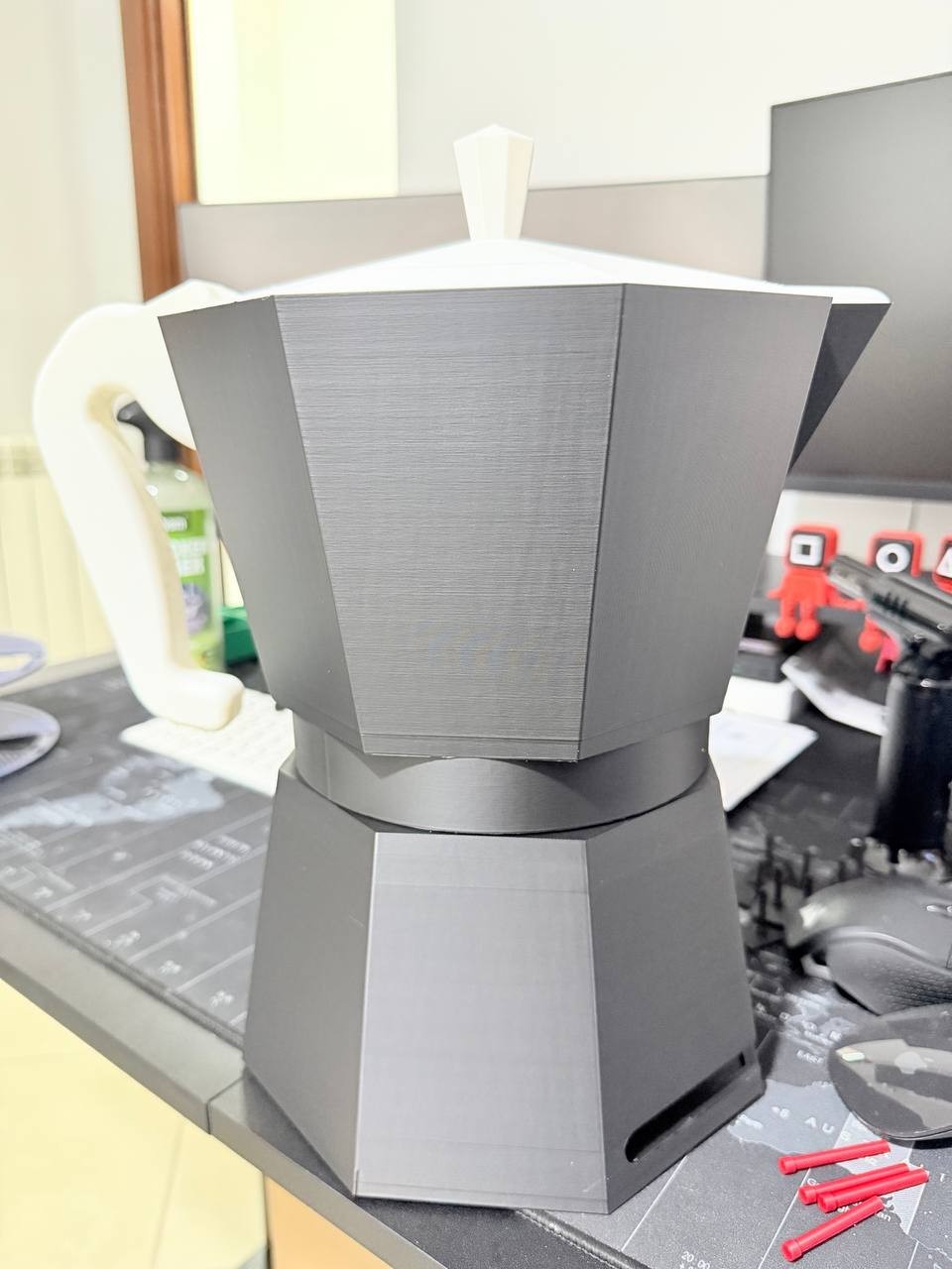 Caffettiera Porta Cialde – Organizzatore da Tavolo | Stile Moka Italiana | Stamp, vista 2
