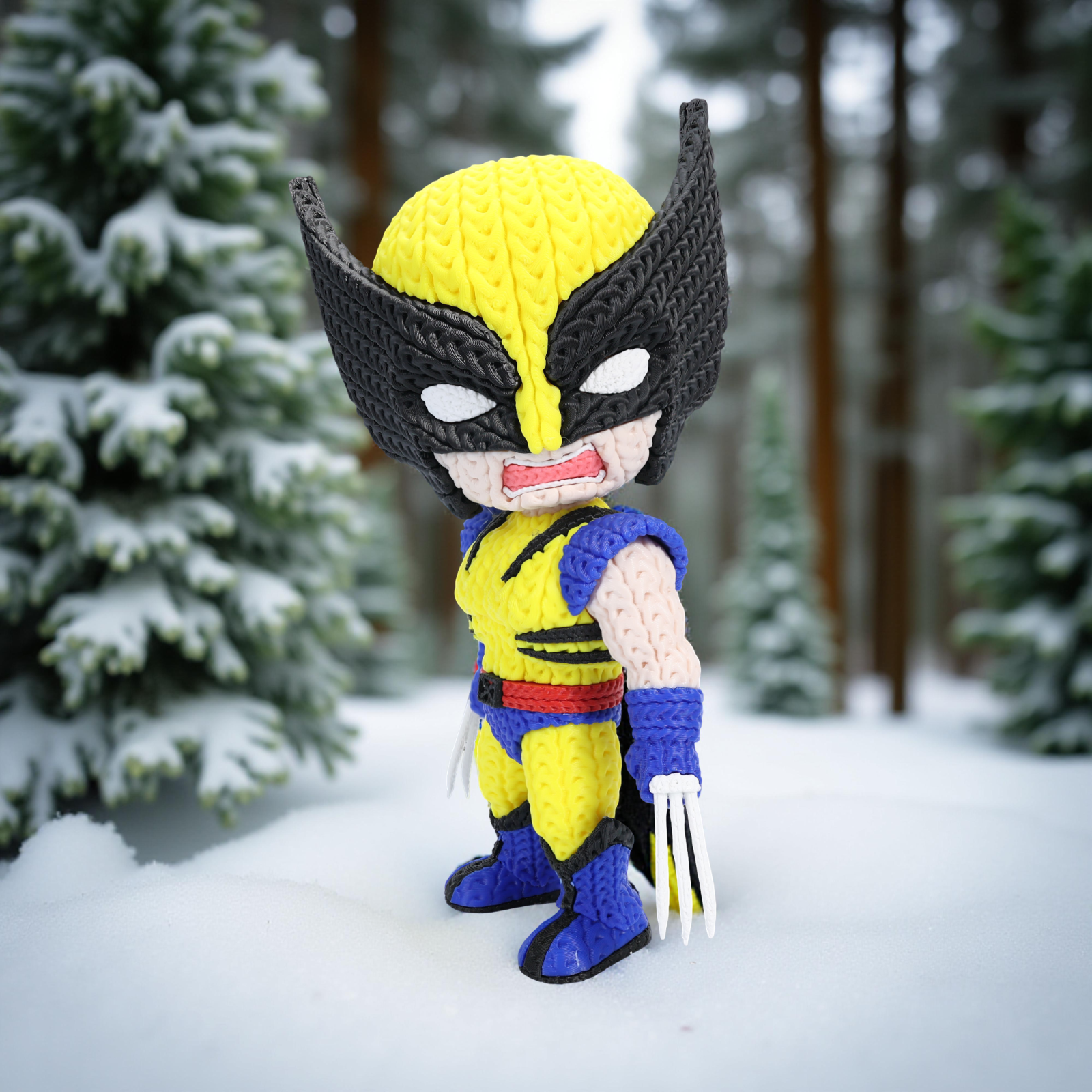 Wolverine Supereroe Stile Cartoon 20cm | Action Figure Decorativa | Wolverine