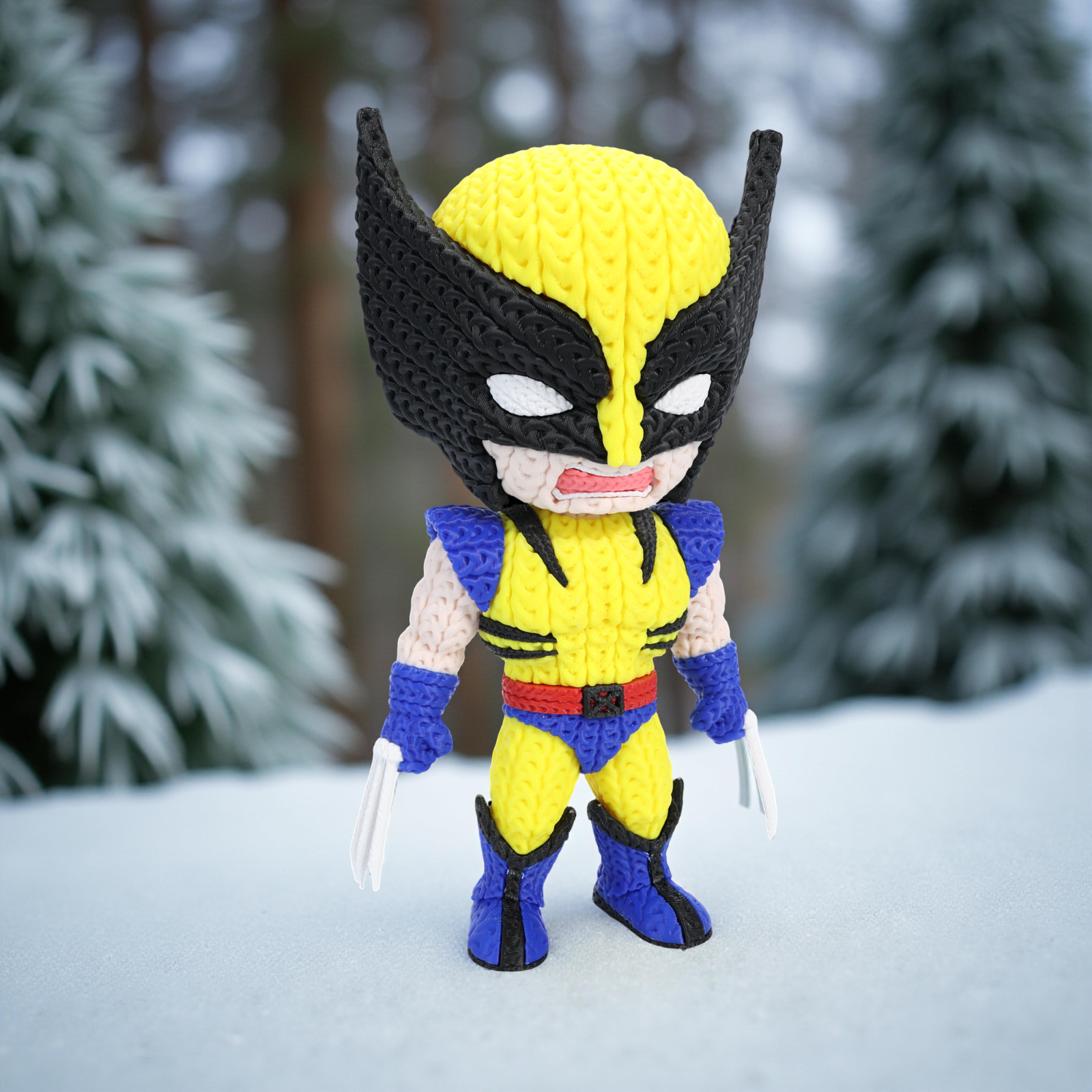 Wolverine Supereroe Stile Cartoon 20cm | Action Figure Decorativa | Wolverine, vista 10