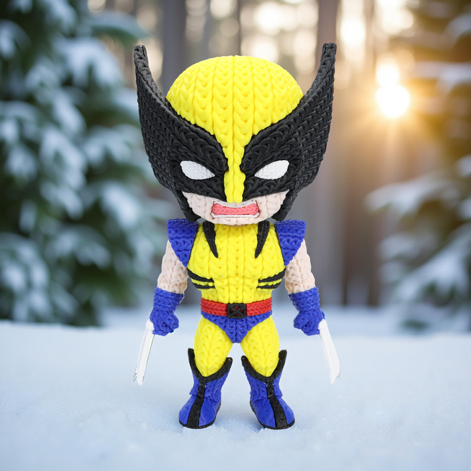 Wolverine Supereroe Stile Cartoon 20cm | Action Figure Decorativa | Wolverine, vista 4