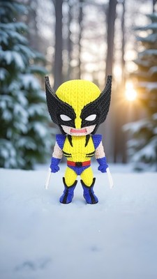 Wolverine Supereroe Stile Cartoon 20cm | Action Figure Decorativa | Wolverine, vista 3