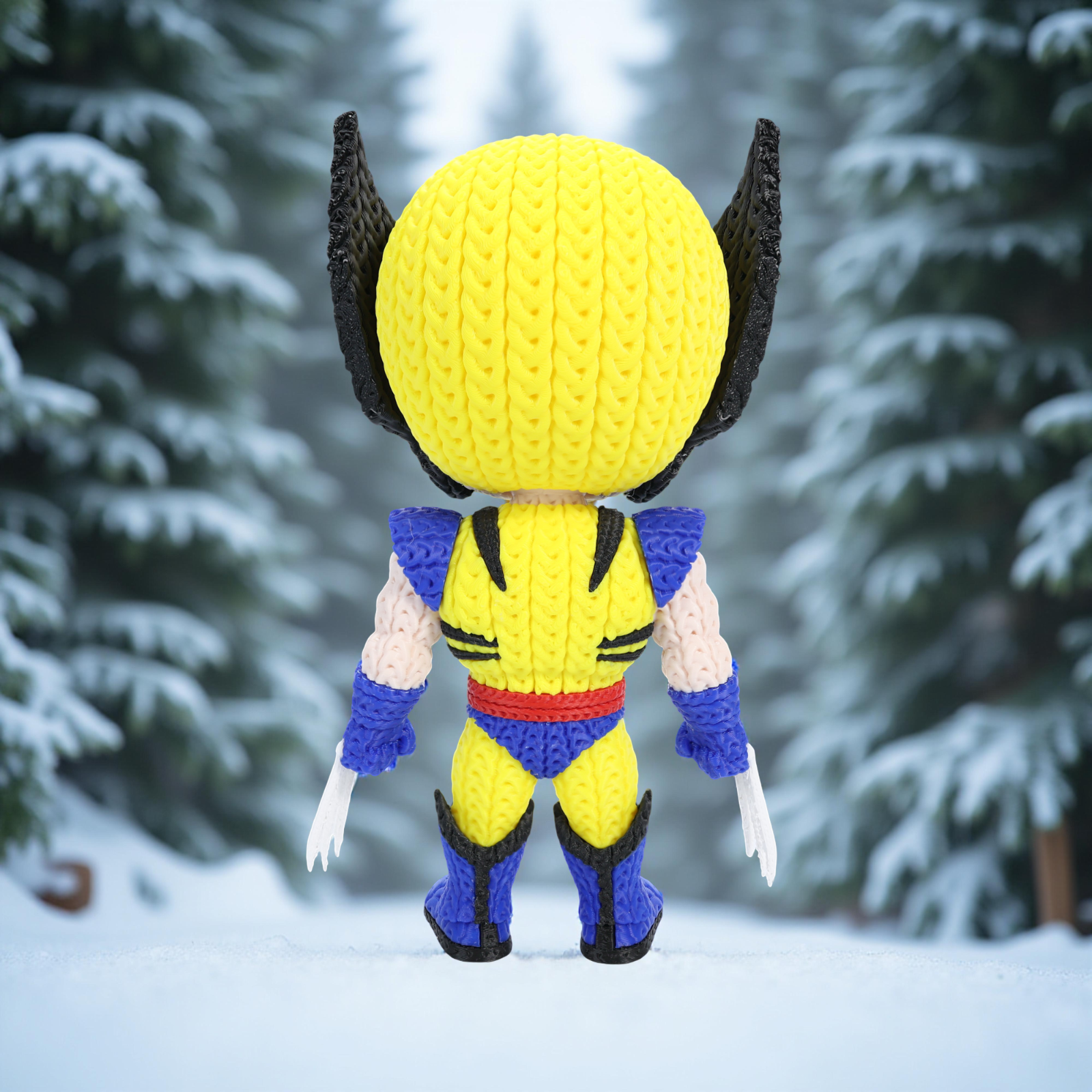 Wolverine Supereroe Stile Cartoon 20cm | Action Figure Decorativa | Wolverine, vista 8