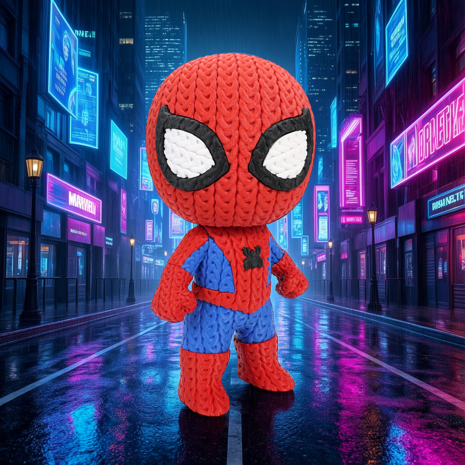 Spider-Man Supereroe Stile Cartoon 20cm | Action Figure Decorativa | Spider-Man, vista 9