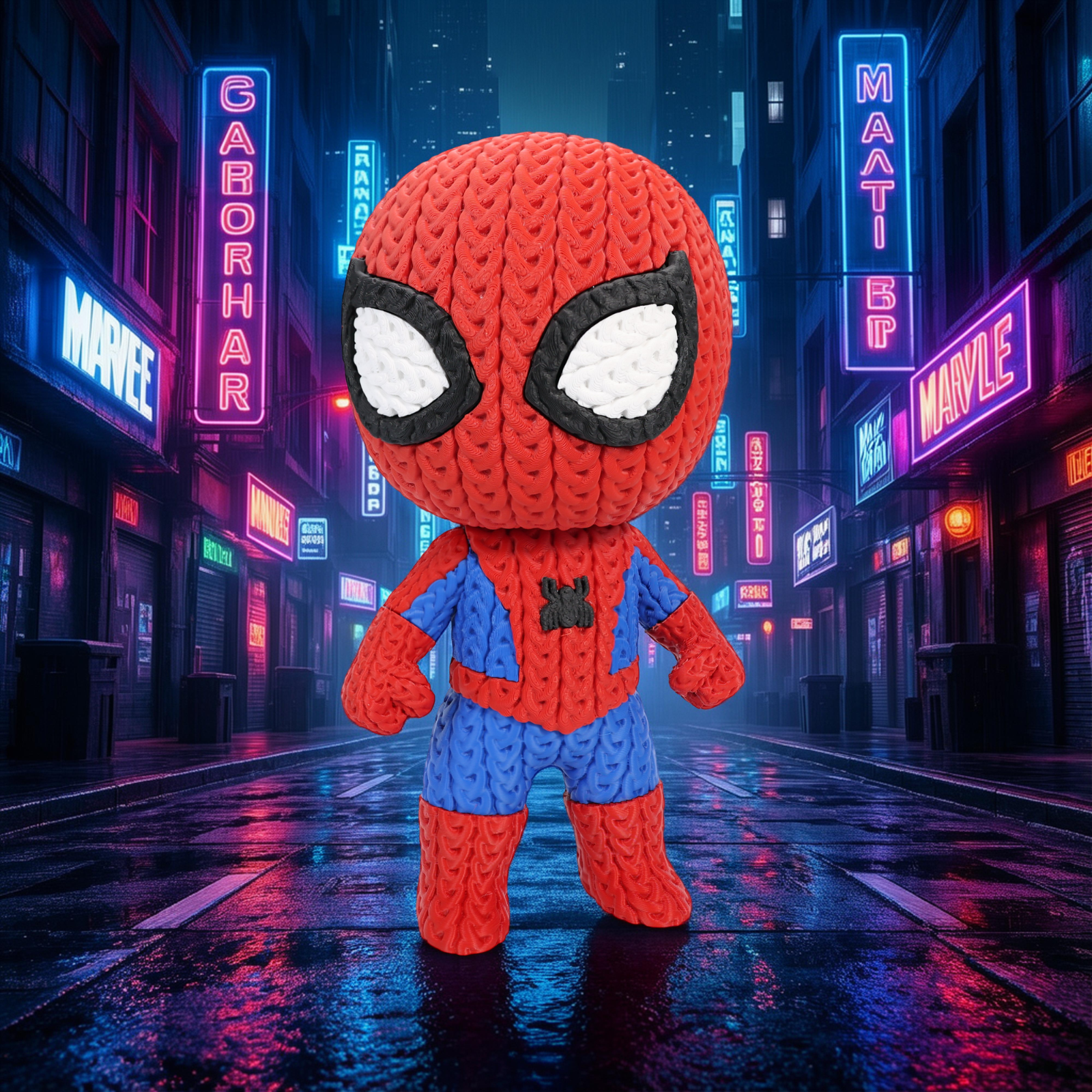 Spider-Man Supereroe Stile Cartoon 20cm | Action Figure Decorativa | Spider-Man, vista 7