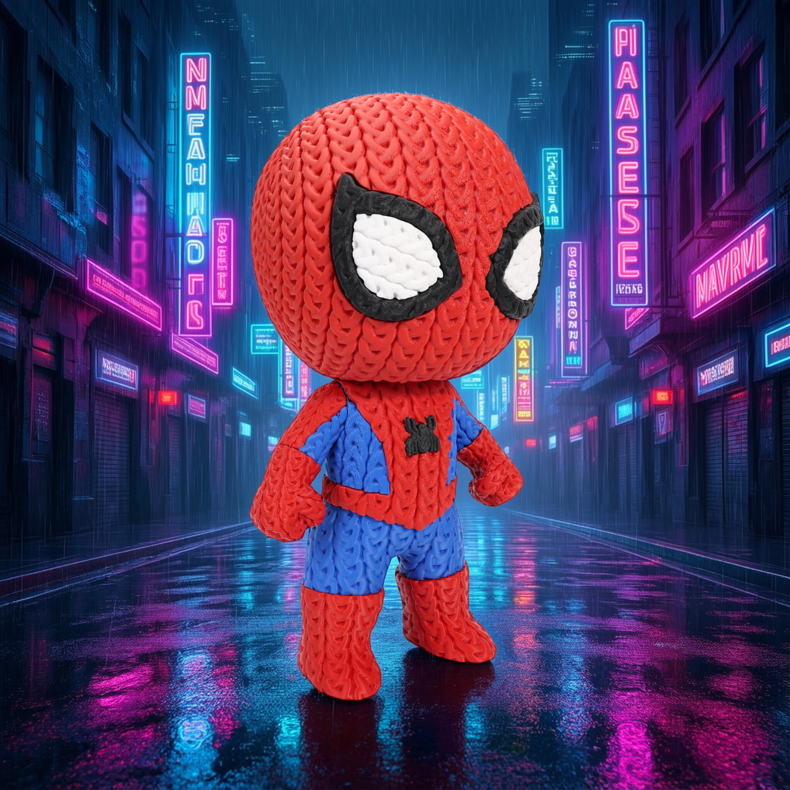 Spider-Man Supereroe Stile Cartoon 20cm | Action Figure Decorativa | Spider-Man, vista 6
