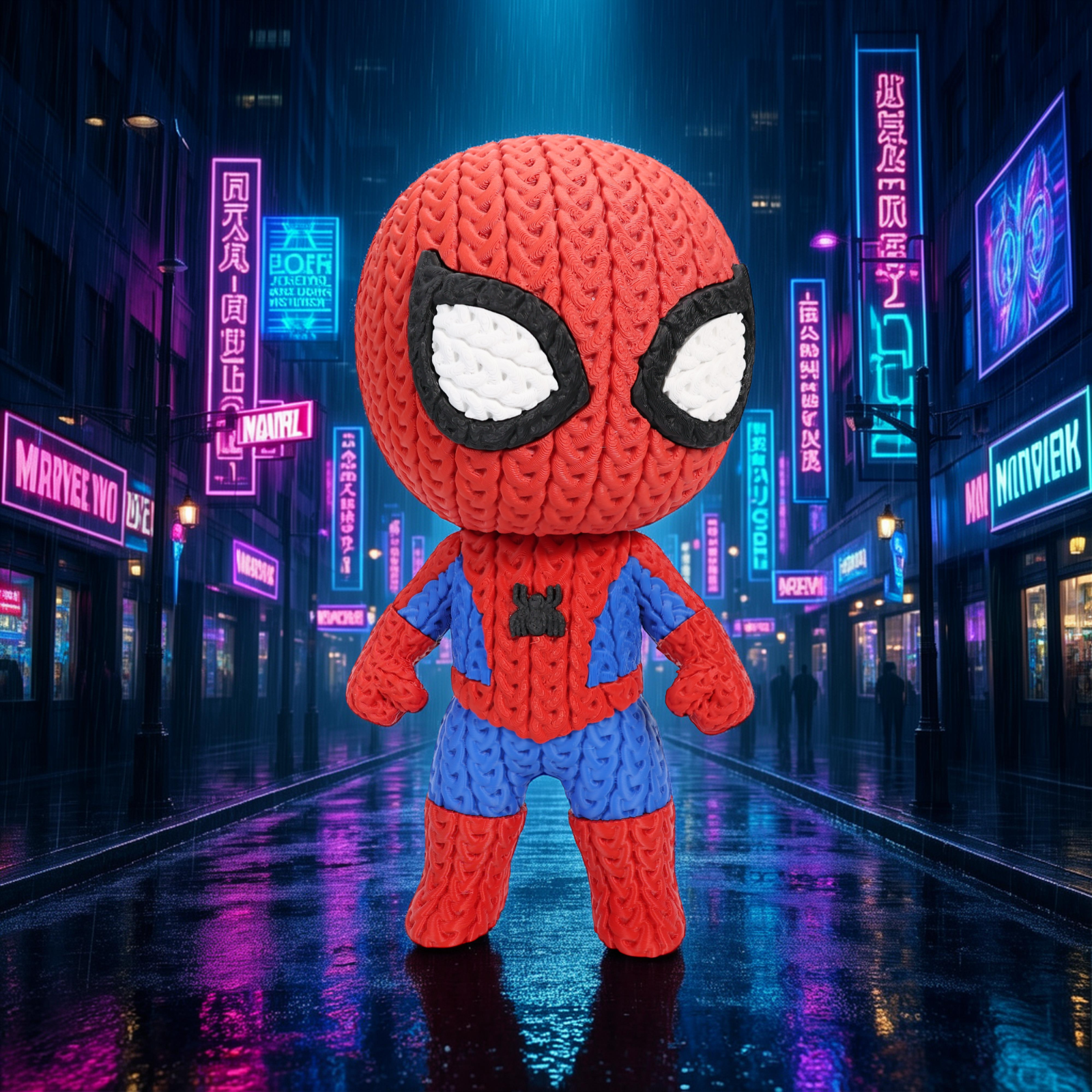 Spider-Man Supereroe Stile Cartoon 20cm | Action Figure Decorativa | Spider-Man, vista 8