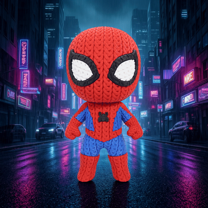 Spider-Man Supereroe Stile Cartoon 20cm | Action Figure Decorativa | Spider-Man