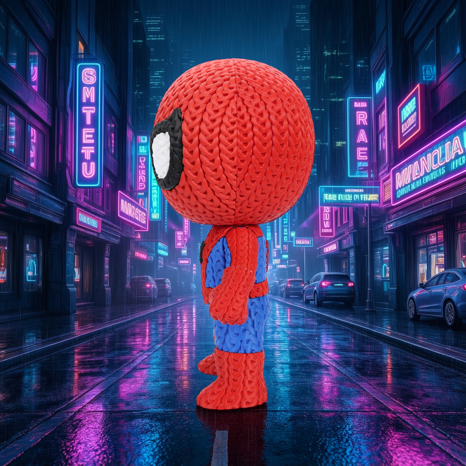 Spider-Man Supereroe Stile Cartoon 20cm | Action Figure Decorativa | Spider-Man, vista 4