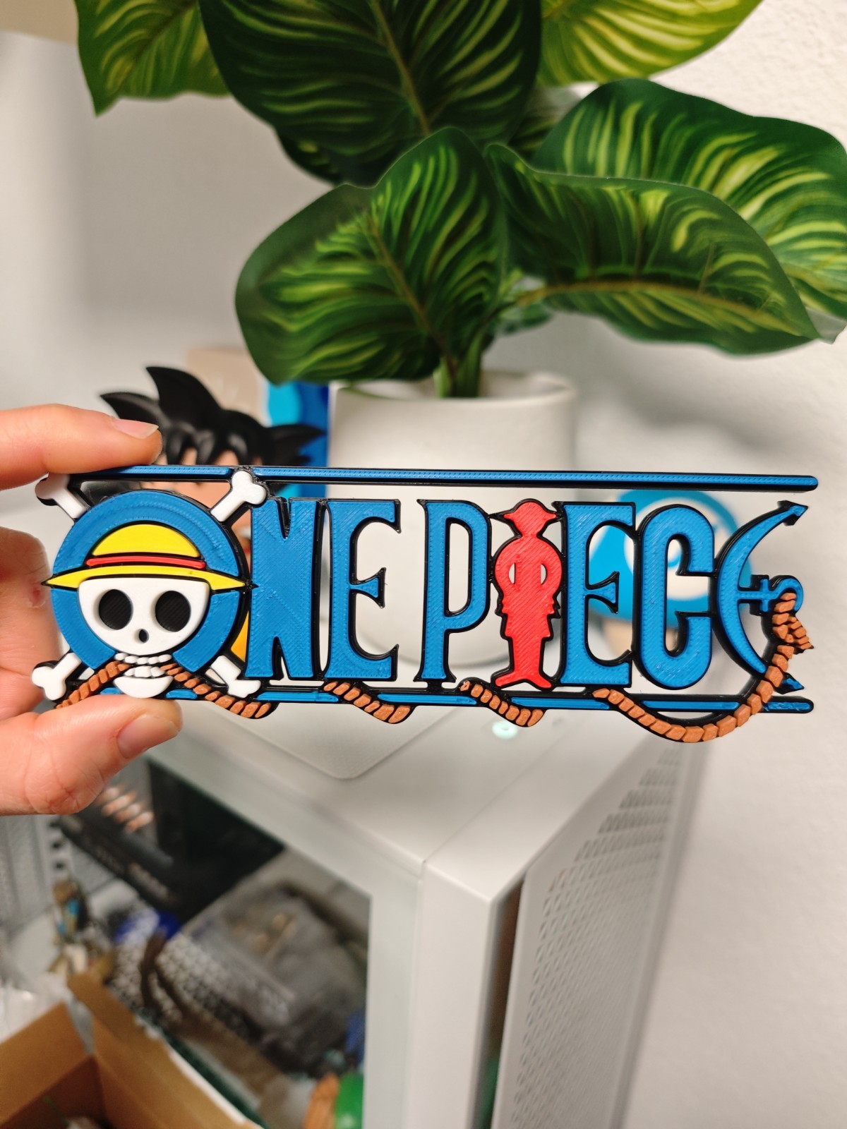 Logo One Piece con Cappello di Paglia – Decorazione Anime 3D