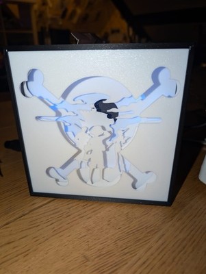 Lampada LED One Piece 3D Shadow Box | Luffy Zoro Nami | Idea Regalo, vista 4