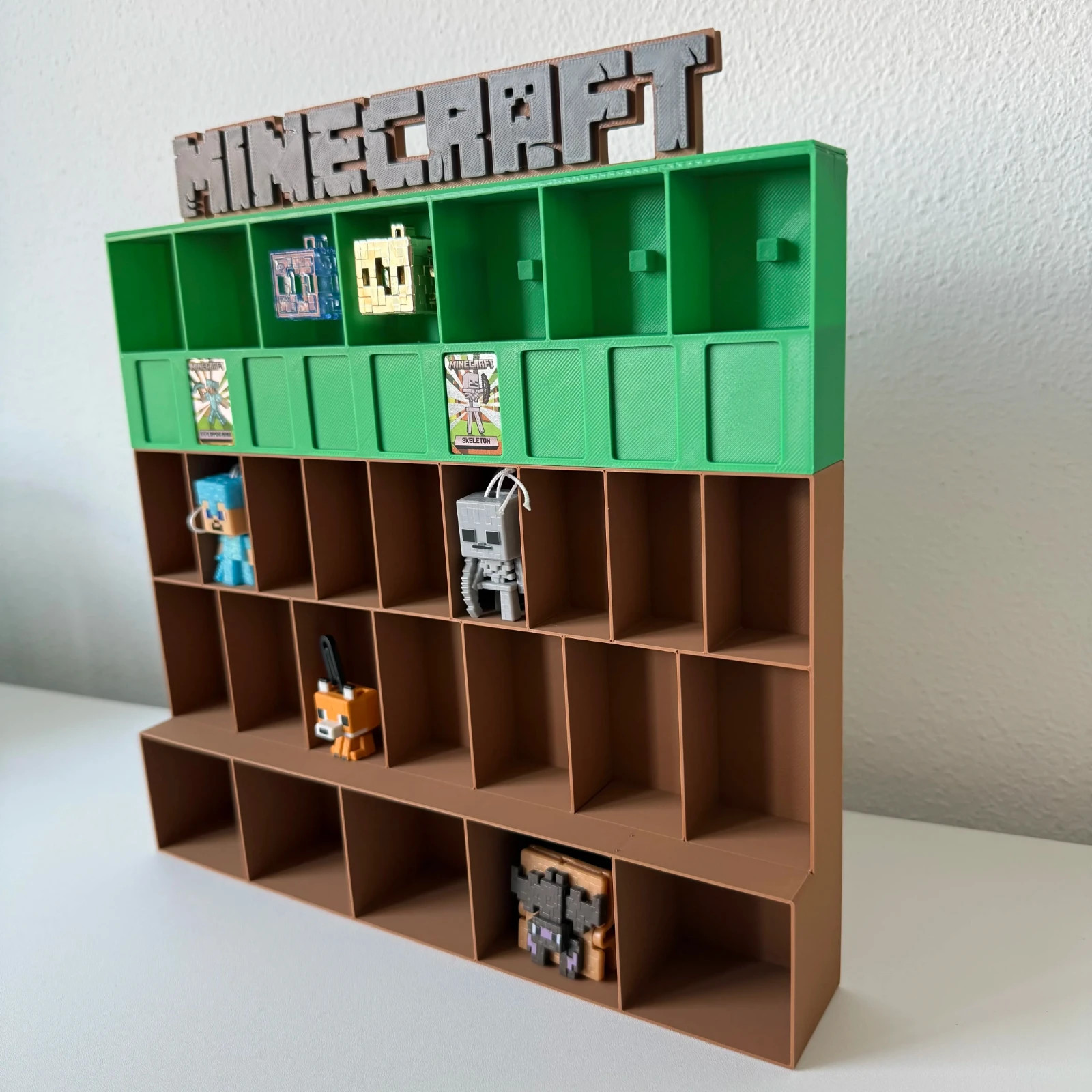Espositore Minecraft KINDER JOY stampato 3D – Organizer Collezione Fan funko, vista 2