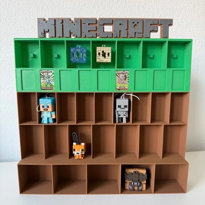 Espositore Minecraft KINDER JOY stampato 3D – Organizer Collezione Fan funko, vista 3