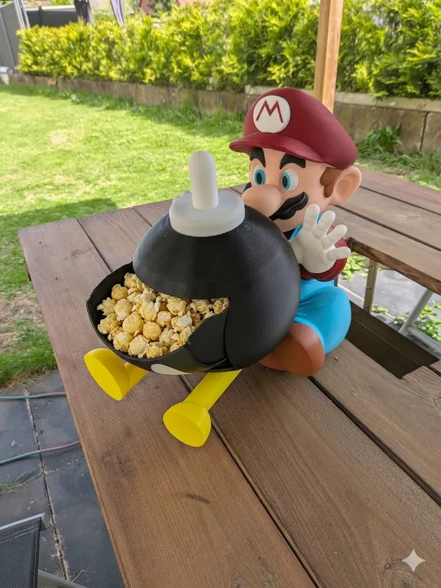 Super Mario porta popcorn - cestello popcorn 3D