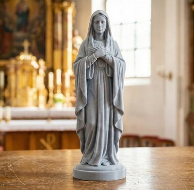 Statua Madonna Vergine Maria Stampata in 3D | Decorazione Sacra Religiosa 20cm