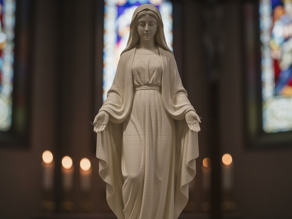 Statua Madonna 20cm Stampata in 3D | Vergine Maria Sacra | Decorazione Religiosa